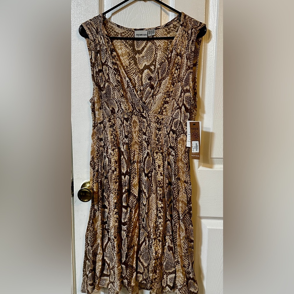 Raya Sun Tan and Brown Maxi Dress